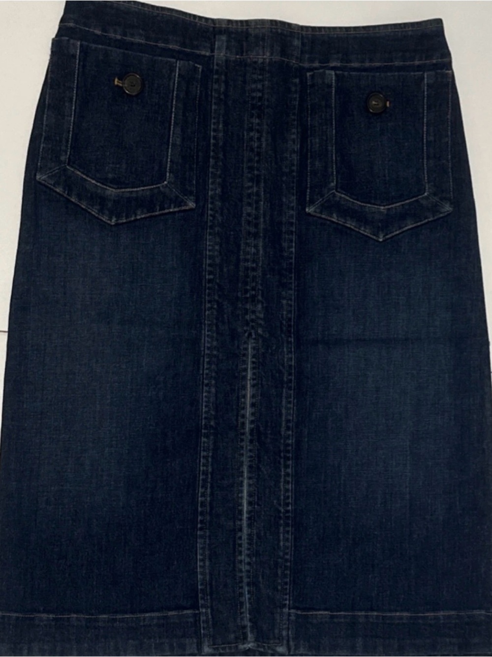 Callas Milano Fernanda Dark Denim Button Pocket Skirt